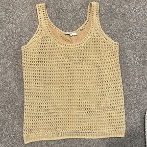 NWOT Vince crochet tank. Size S
